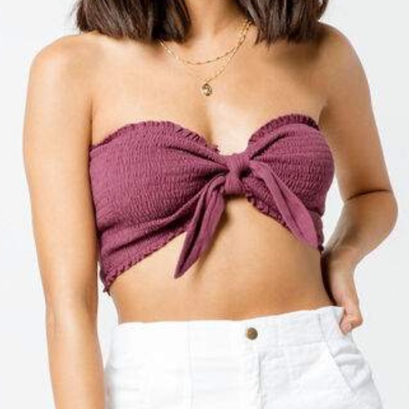 NWT. Plum bandeau top - Picture 3 of 5